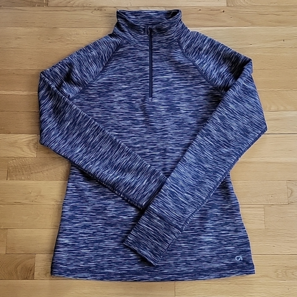 GAP Fit Space Dye Quarter Zip Mockneck Running Top